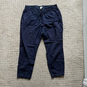 Navy blue linen pants